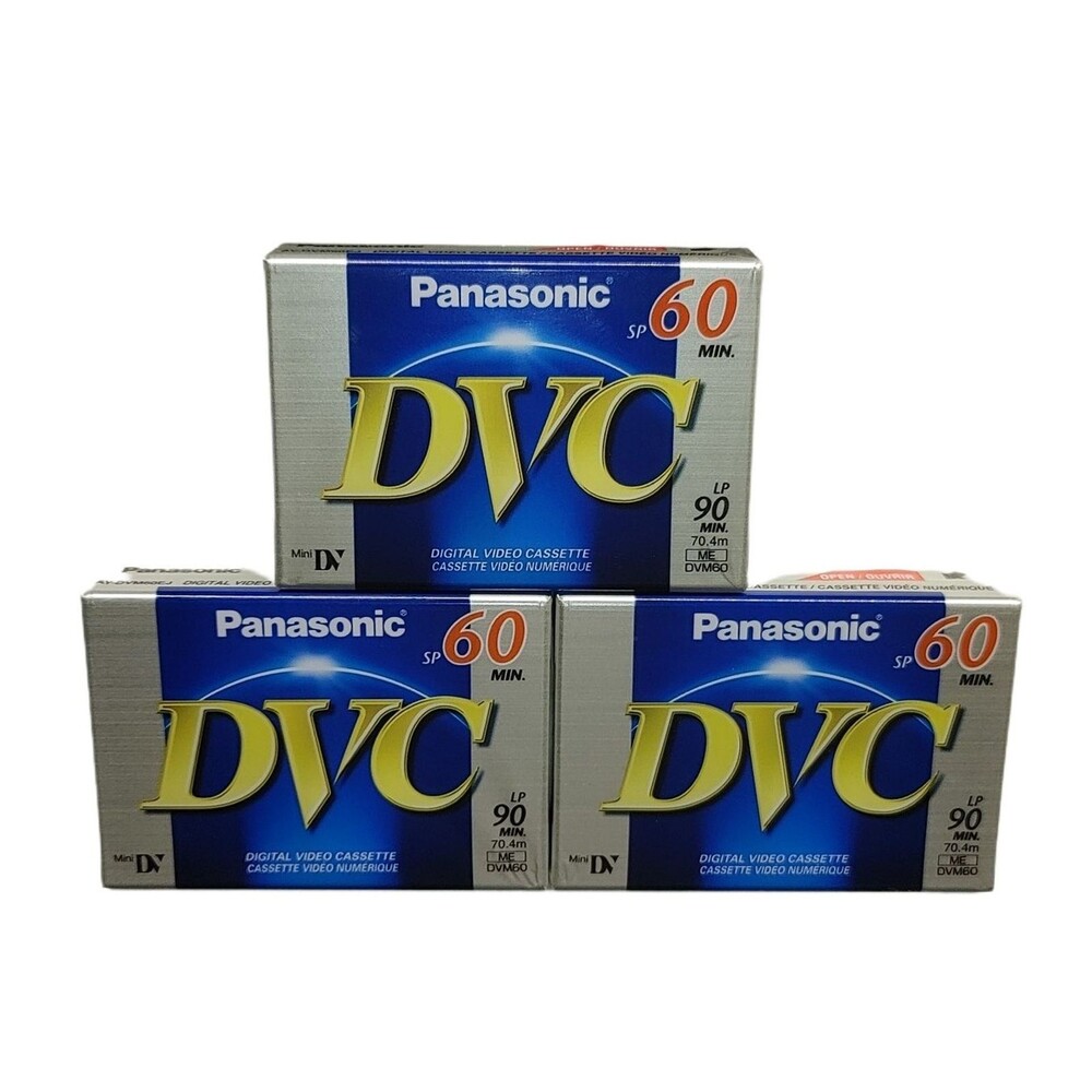 3 Panasonic DVC AY-DVM60EJ Recording Tape Digital Video Cassette 60 Min